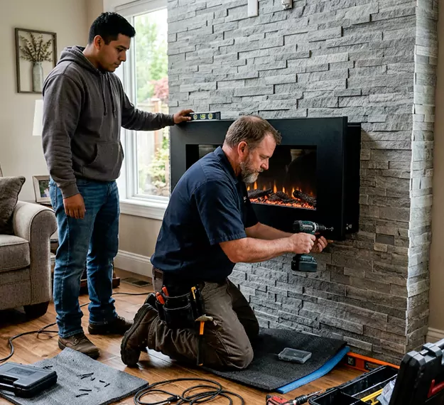 Certified Floating Fireplace Installation Company: Your Local Floating Mantel Installer in Woodbridge, NJ