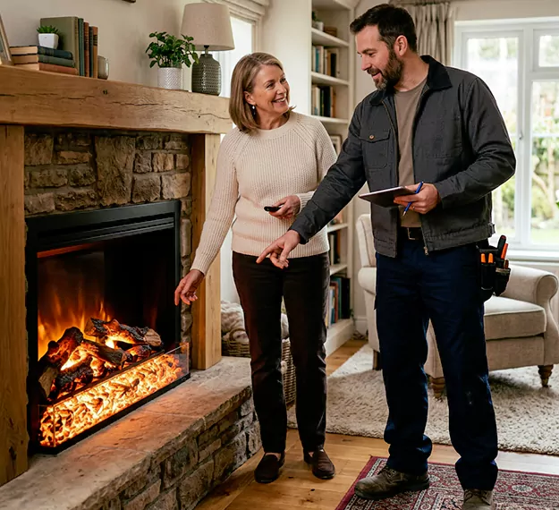 Why Woodbridge Homeowners Choose Our Electric Fireplace Embers Team?