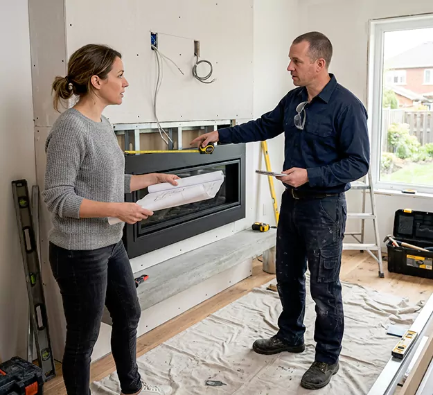 Why Woodbridge Homeowners Choose Our Floating Fireplace Installation Team?
