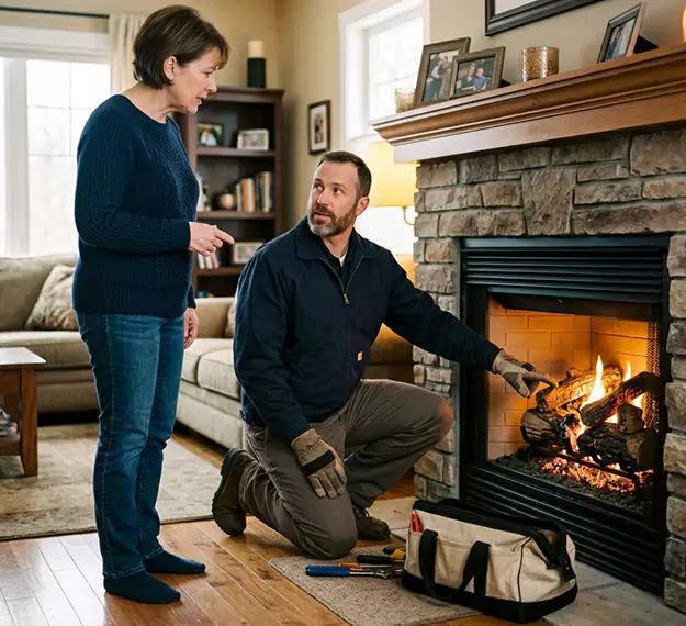 Why Woodbridge Homeowners Choose Our Gas Fireplace Logs Team?