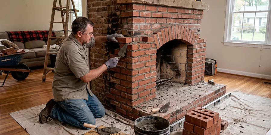 Rebuild Stone Fireplace Woodbridge