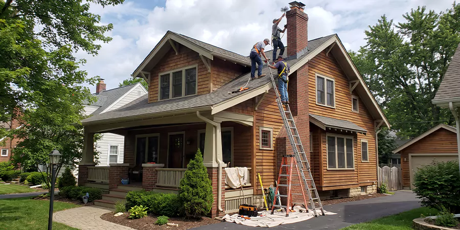 Residential Chimney Masonry Repair and Tuckpointing Woodbridge